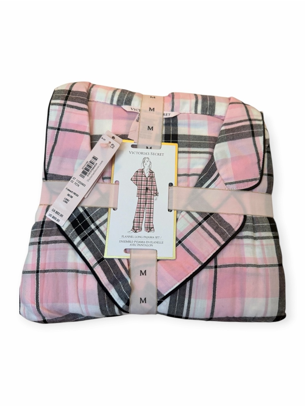 Victoria’s Secret Pink Plaid Flannel Pajama Set M Long NWT